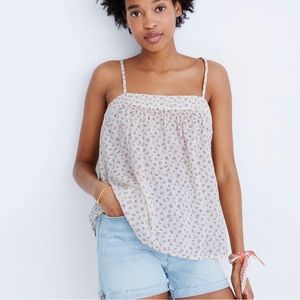 Madewell Stitched Swing Tank Top in Bright Buds